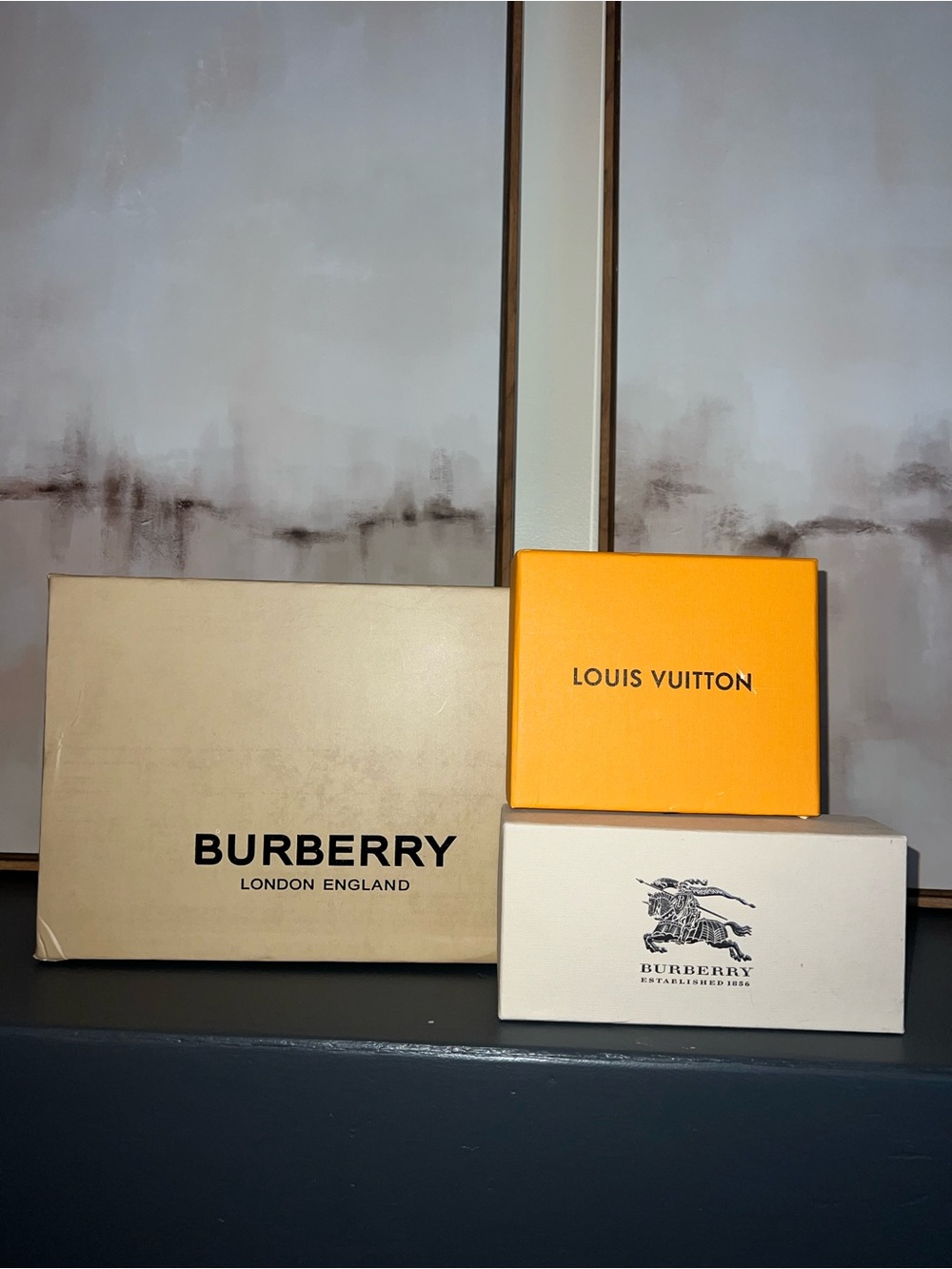 Burberry & Louis Vuitton Gift Boxes - Neutral and Orange